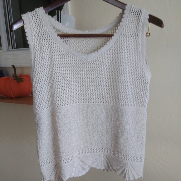 Tops - Knitted tank size M tan gray
